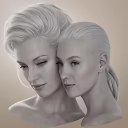 two women that are standing next to each other