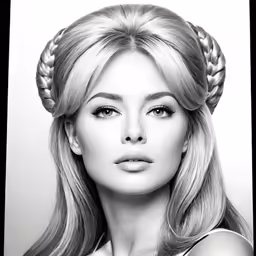 a woman wearing long blonde hair and wearing a necklace