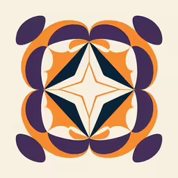 a logo for a company with two overlapping shapes in the middle of it,a circular design consisting of several overlapping colors and shapes