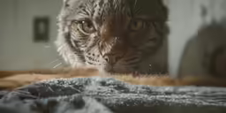 the blurry photo of a cat is shown