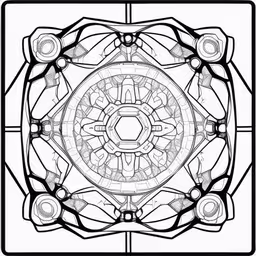 an intricate pattern on white background,an abstract art print, consisting of different shapes,this is a circular design of flowers and leaves,a black and white photo of a geometric design,black and white image of a circular design with swirls