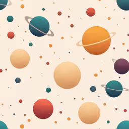 colorful outer space background with saturn