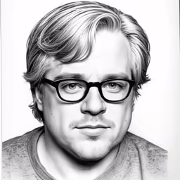 man in glasses drawing - a picture of man in glasses fine art print