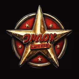 a star logo that is red and gold