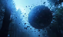 several circles of various shapes and sizes on the screen