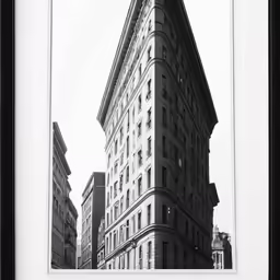 this is a black and white photograph of an old building