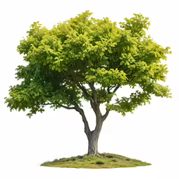 a small tree on an island with no leaves