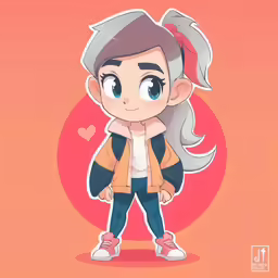 an image of the character from pokemon, and the name of her character