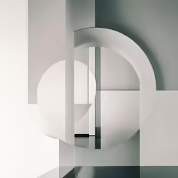 a room with a large white object sitting on the floor