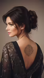 a woman with a tattoo that is very attractive