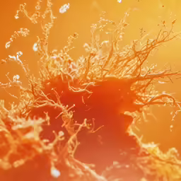 a yellow picture with drops of water in it