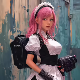 a beautiful young girl dressed in an anime costume