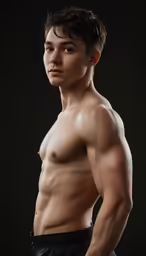 a man posing shirtless with a pair of underwear