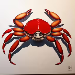 this is an artistic photograph of a crab