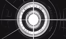 a circular hole that looks like it is inside a building
