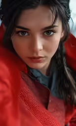 a beautiful young lady with long black hair