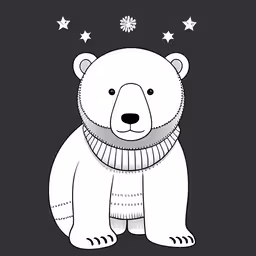 /tmp/FOOmkkhcR.jpg = a white bear with black spots and stars on it