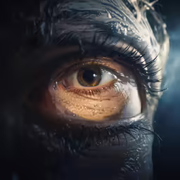 a photo of the human eye looking into it