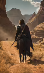 a person that is riding on the back of a horse