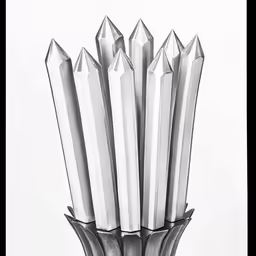 a drawing of the back side of some modern and unique art work