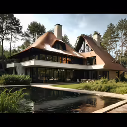 this is an image of a house in the woods