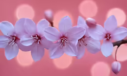 flowers that are growing in front of some pink background