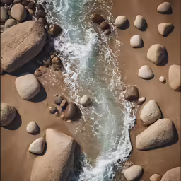the water and rocks are just as deep as the sand
