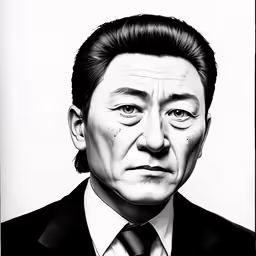 a portrait of the former japanese president john fox