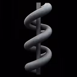 a large snake - like object that is on the side of a pole