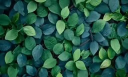 there are leaves of plants surrounding each other