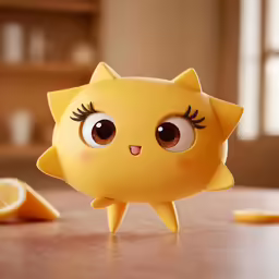 a close up of an odd looking figure on the table