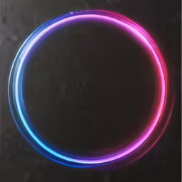 a photo of a colorful ring in the dark