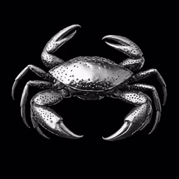 an image of a crab on black background