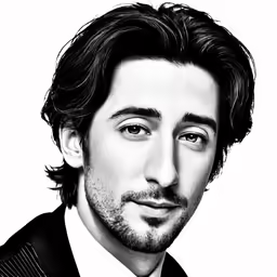 a drawing of a man in a suit