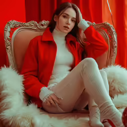 a woman is wearing boots and posing for a photo