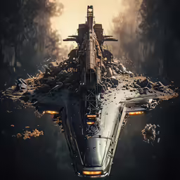 an image of a futuristic, sci war ship