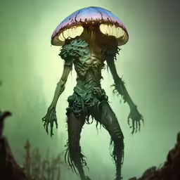 alien creature stands in front of another, staring at the camera