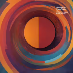 a cover image with colorful shapes and text,an orange, red and blue poster with the text inner state education written in white