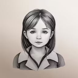 a young girl in a shirt is shown with the image as an illustration