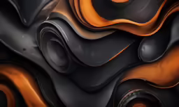 a very modern, abstract wallpaper featuring multiple different color shapes