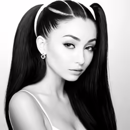 an attractive young woman wearing a head band
