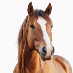 a horse with white and tan face and hair