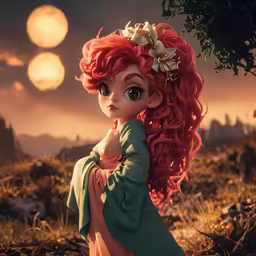 there is a very beautiful redhead woman with big eyes