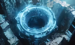 a sci - fie looking lens on top of an object in space