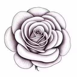 a black and white drawing of a rose,a black and white flower with a white background,a black and white image of a large rose,black and white drawing of a large rose,a drawing of a white rose on a white background