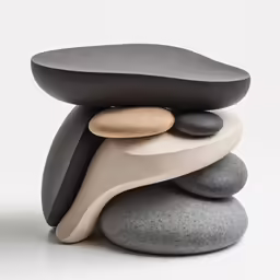 a rock sculpture with some rocks stacked in the middle