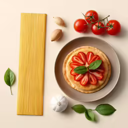 a food is on a plate, with a piece of pie on top