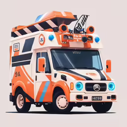an orange and white bus on a street