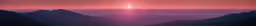 a bright light shines on the horizon of mountains