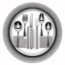 silverware set in a plate with cutlery on it